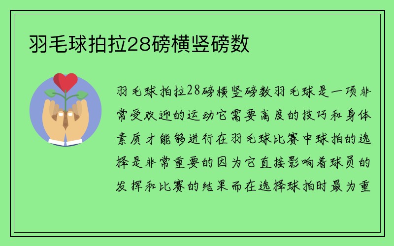 羽毛球拍拉28磅横竖磅数